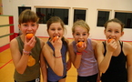Petit cadeau vitaminé aux groupes compétitifs gymnastique aérobic