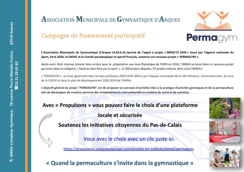 PERMAGYM: Campagne de financement participatif