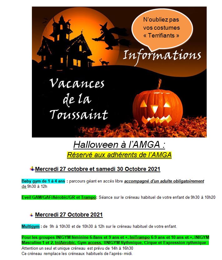 Halloween à l'AMGA Halloween à l'AMGA