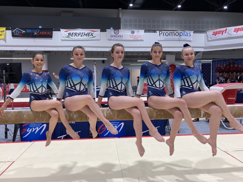 5 gymnastes de la section sportive GAF au championnat de France par équipe