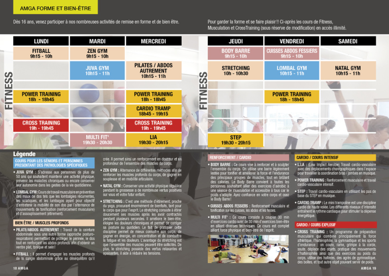 AMGA 2022/2023: Plannings et Dossiers d'inscription
