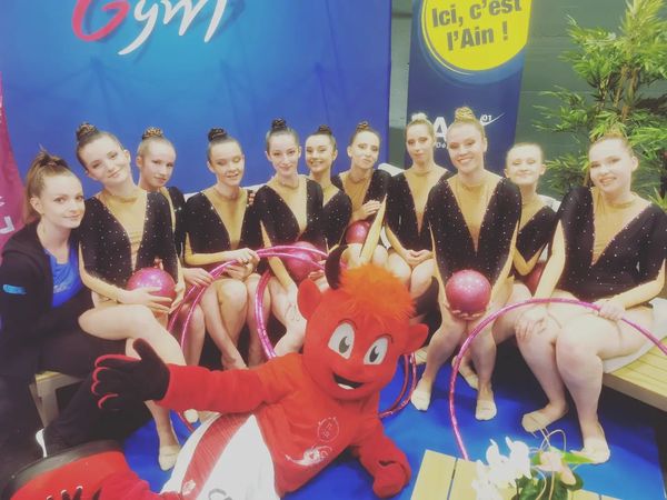 10 Gymnastes représentaient l'AMGA à Bourg-en-Bresse