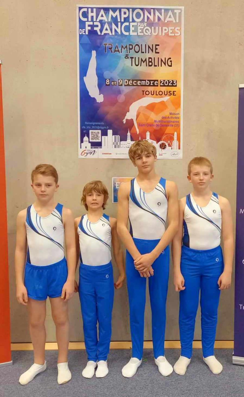 TRAMPOLINE : CHAMPIONNATS DE FRANCE PAR EQUIPE TROIS EQUIPES ARQUOISES QUALIFIEES