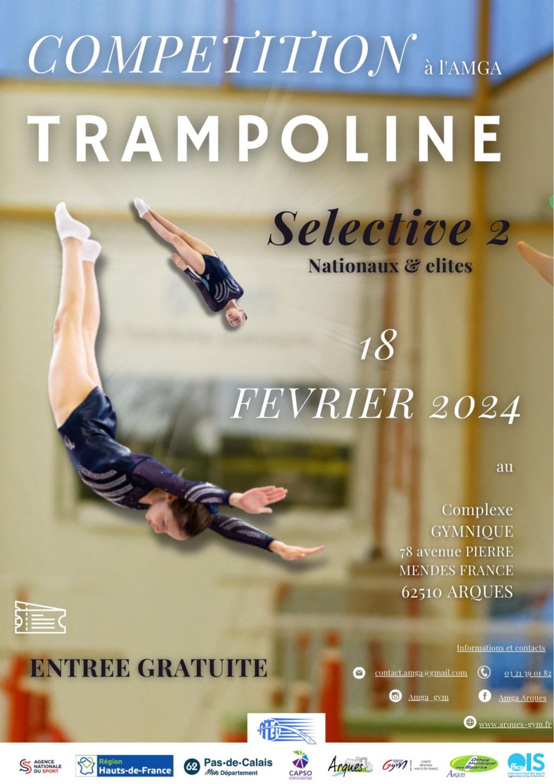 Sélective 2 Trampoline le dimanche 18 février 2024 Sélective 2 Trampoline le dimanche 18 février 2024