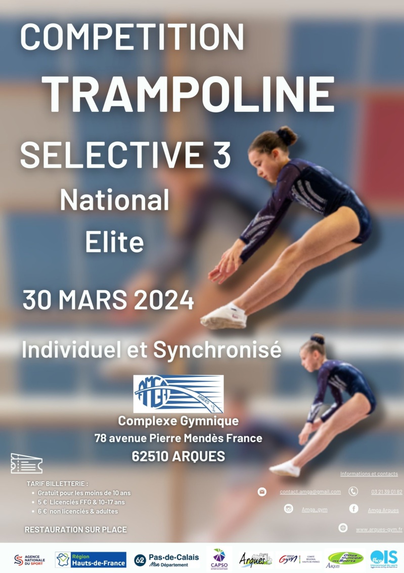 Sélective 3 Trampoline Samedi 30 mars 2024