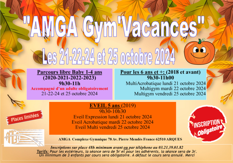 TOUSSAINT: AMGA GYM'VACANCES TOUSSAINT: AMGA GYM'VACANCES