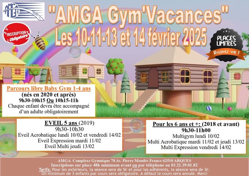Le retour de la Gym'Vacances en Février à l'AMGA Le retour de la Gym'Vacances en Février à l'AMGA