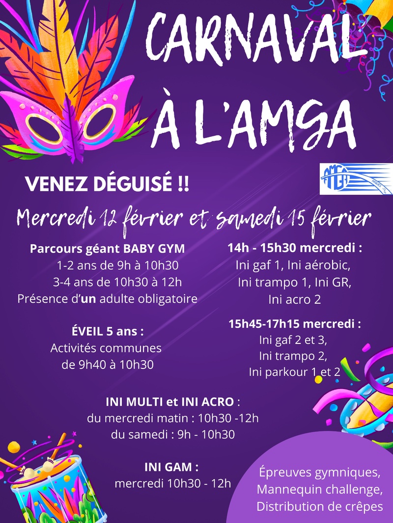 AMGA'Carnaval du 10 au 15 février 2025 AMGA'Carnaval du 10 au 15 février 2025