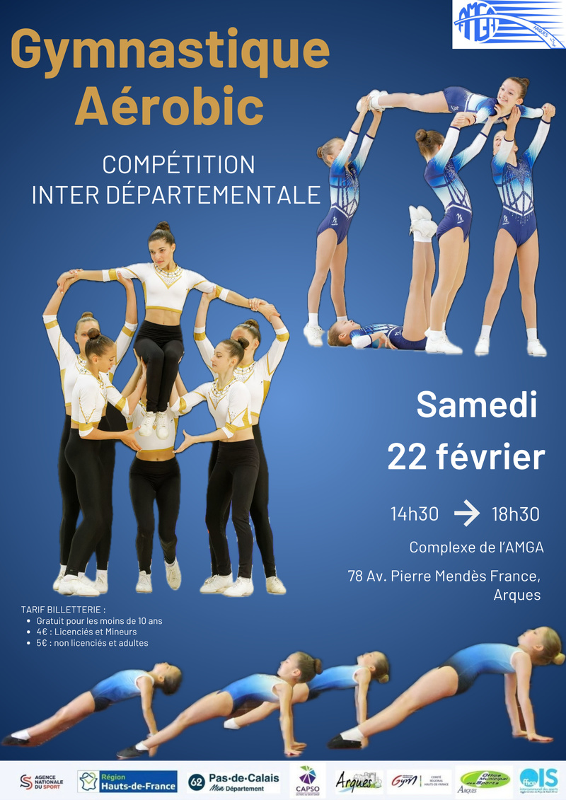 Prochaine Manifestation: Finales Interdépartementales de Gymnastique Aérobic 22 février 2025 Prochaine Manifestation: Finales Interdépartementales de Gymnastique Aérobic 22 février 2025