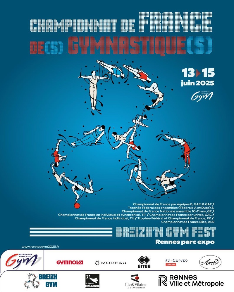 6 médailles d'or lors championnats de France de Gymnastique Aérobic