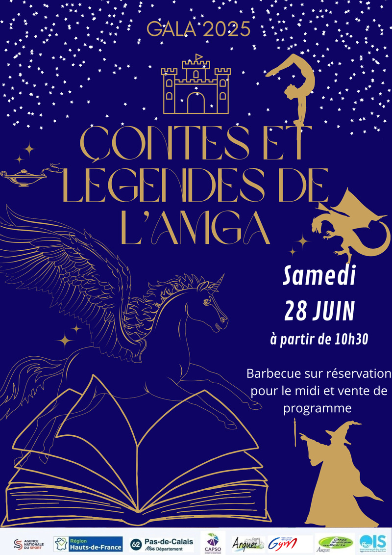 GALA 2025: "Contes et Légendes de l'AMGA" Samedi 28 juin 2025 dès 10h30 GALA 2025: "Contes et Légendes de l'AMGA" Samedi 28 juin 2025 dès 10h30