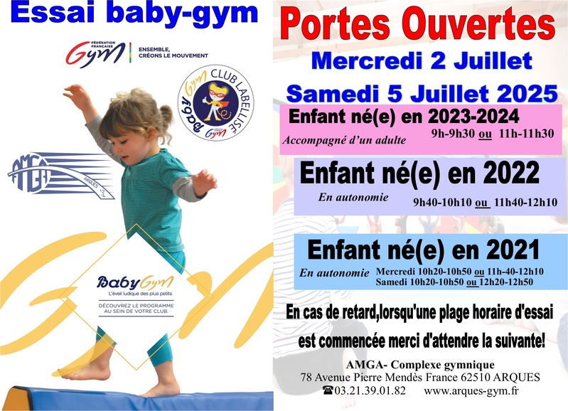 Pour les Baby gym 2021-2022-2023-2024