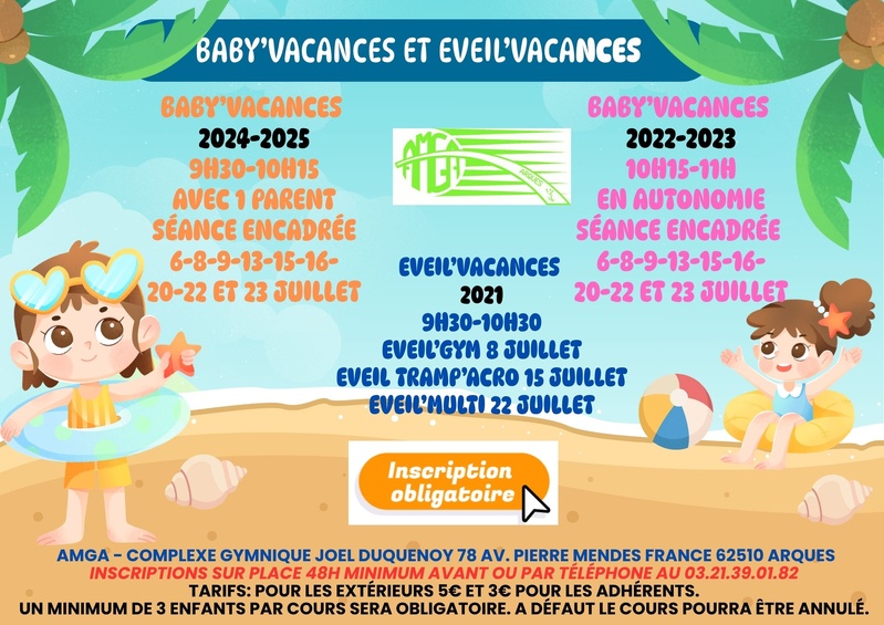 Baby'Vacances, Eveil'Vacances, Loisi'Vacances
