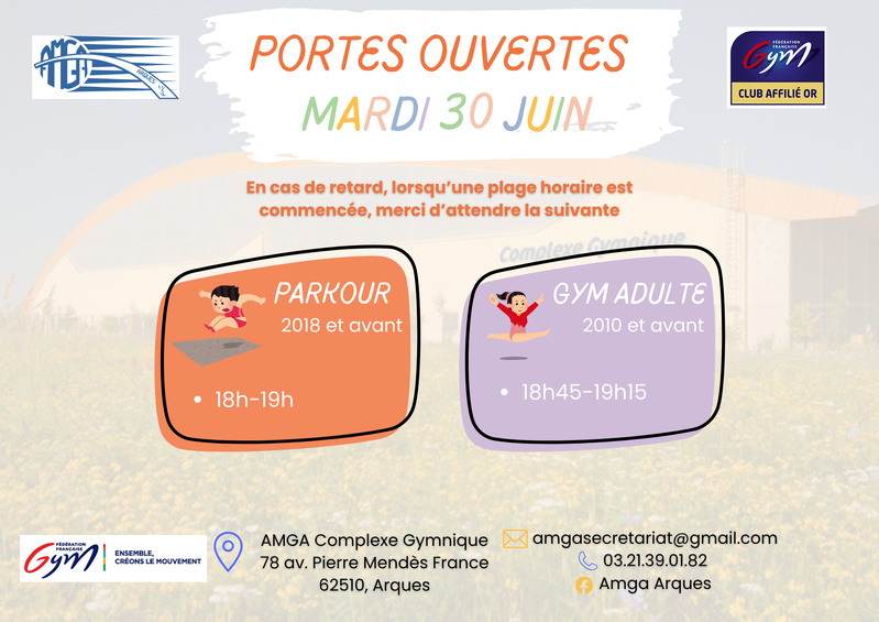 Portes ouvertes de l'AMGA du 29 juin au 4 juillet 2026