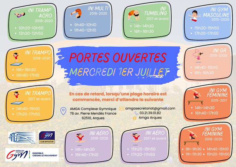 Portes ouvertes de l'AMGA du 29 juin au 4 juillet 2026 Portes ouvertes de l'AMGA du 29 juin au 4 juillet 2026