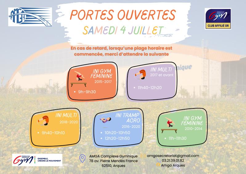 Portes ouvertes de l'AMGA du 29 juin au 4 juillet 2026 Portes ouvertes de l'AMGA du 29 juin au 4 juillet 2026