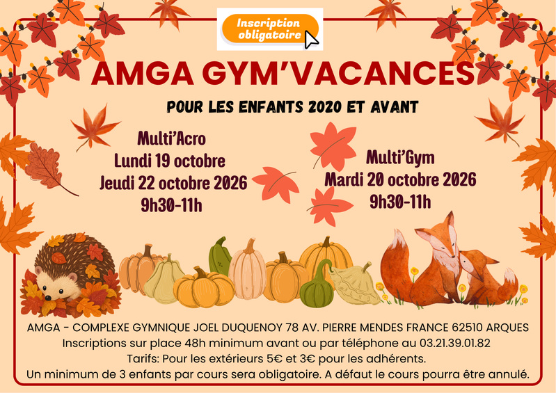 AMGA GYM VACANCES