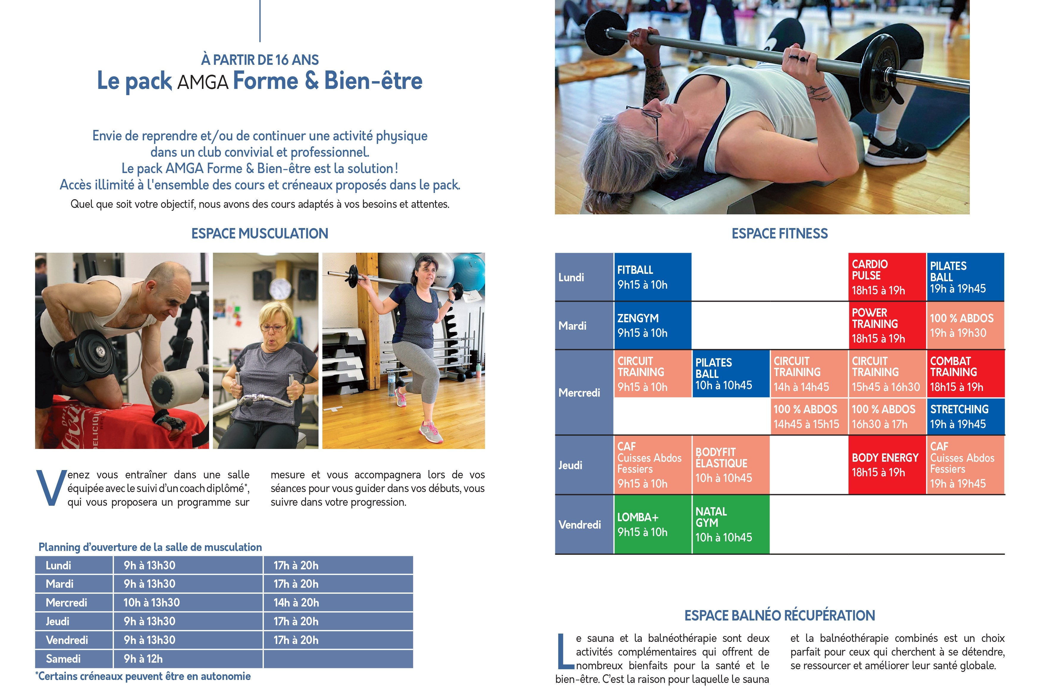 Planning Pack'AMGA forme 2025/2026 Planning Pack'AMGA forme 2025/2026
