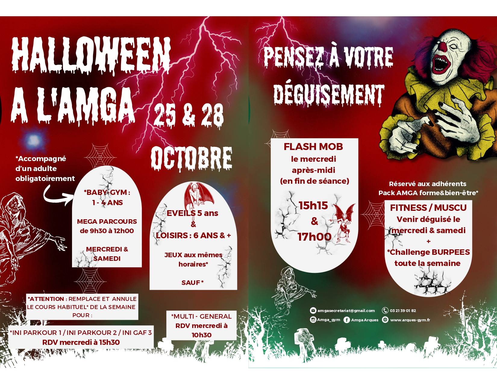 L'AMGA spéciale HALLOWEEN les 25 et 28 Octobre 2023