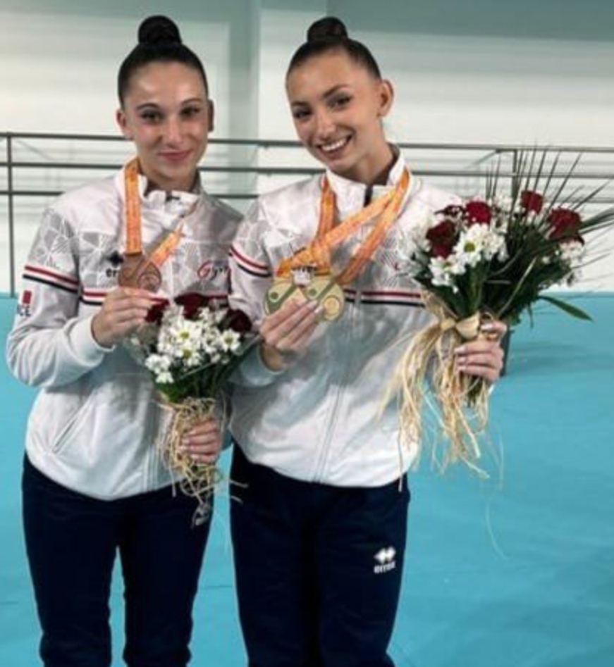 Trois médailles aux Championnats d'Europe de Gymnastique Aérobic pour nos Arquoises !!