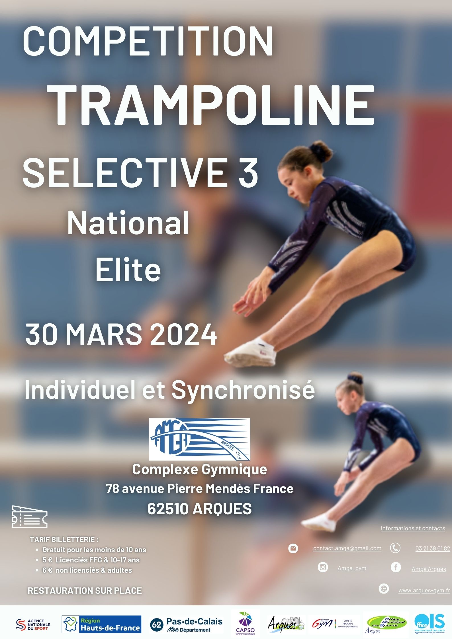 Sélective 3 Trampoline Samedi 30 mars 2024