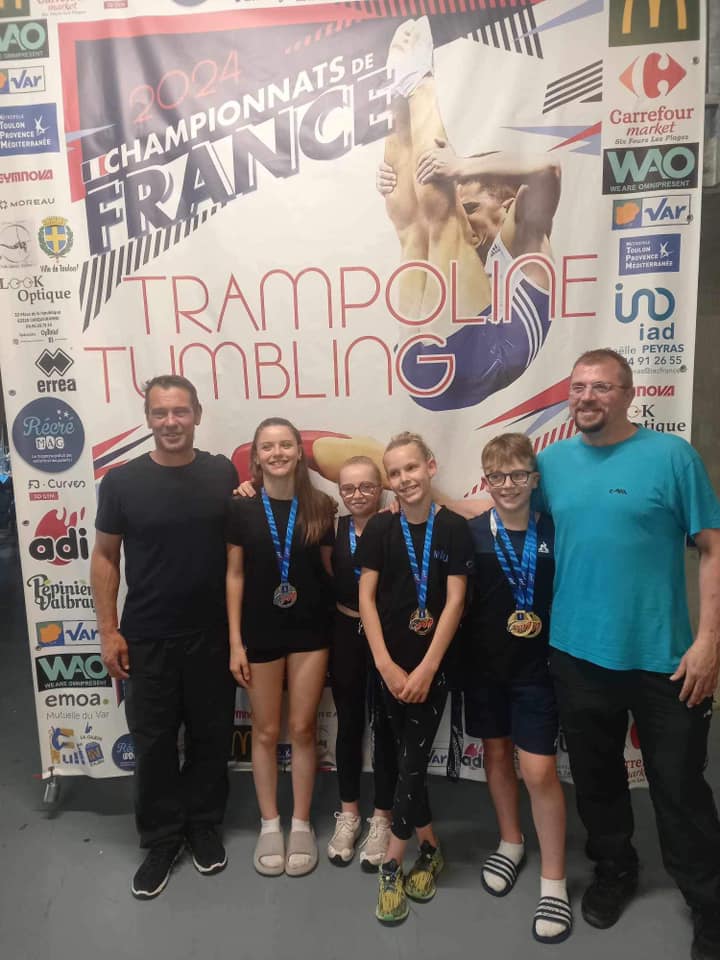 TRAMPOLINE : CHAMPIONNATS DE FRANCE 10 ARQUOIS – 10 FINALES – 4 PODIUMS