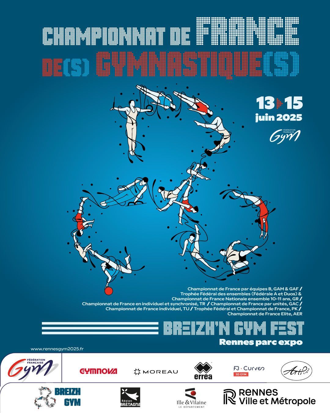 6 médailles d'or lors championnats de France de Gymnastique Aérobic