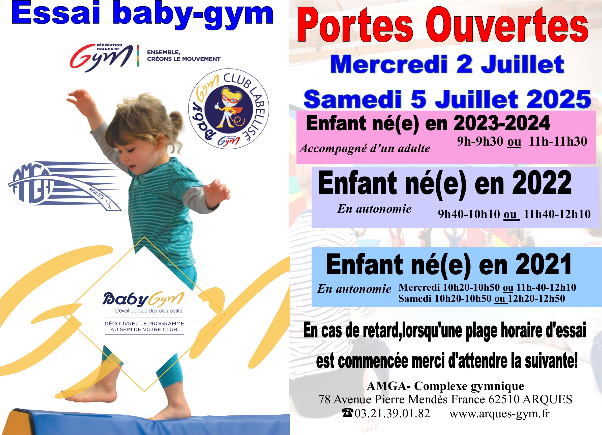 Pour les Baby gym 2021-2022-2023-2024