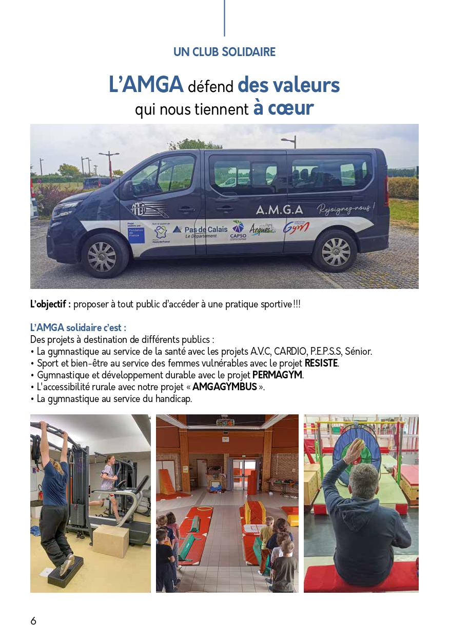 L'AMGA, un club solidaire: