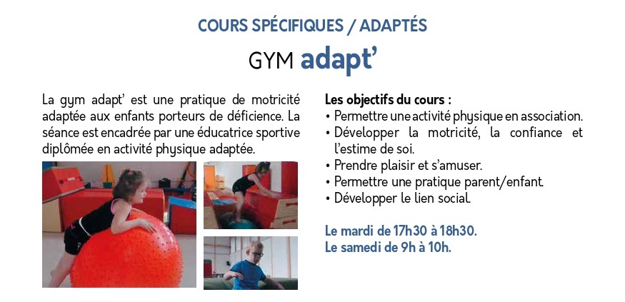 Présentation de la Gym'Adapt Présentation de la Gym'Adapt