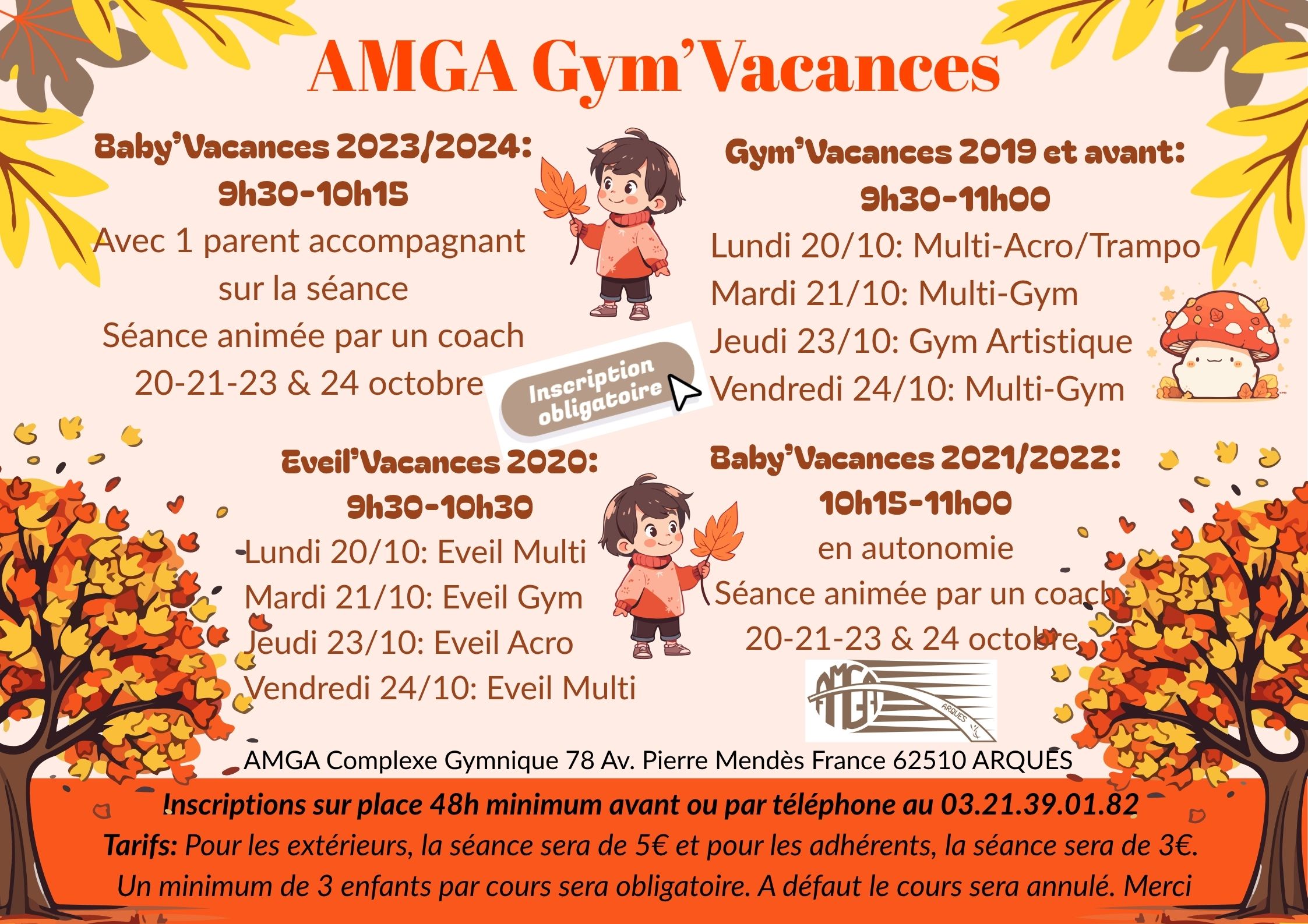 AMGA GYM'VACANCES TOUSSAINT