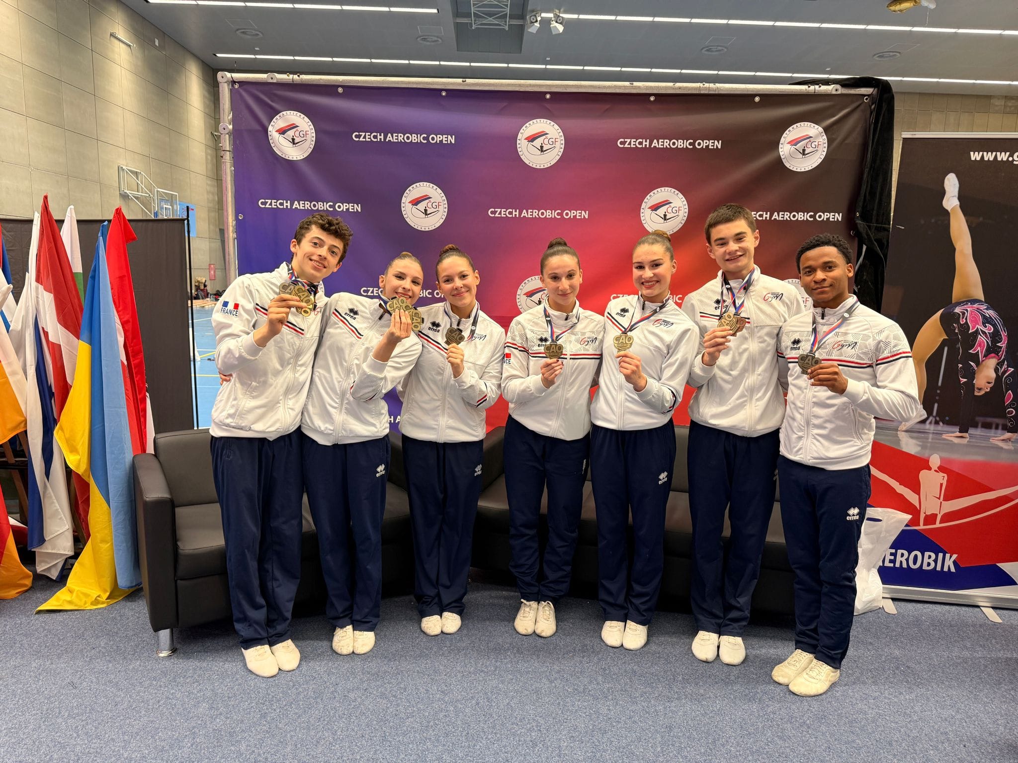 Prague : Moisson d’or pour l'Equipe de France et pour l’AMGA à l’Open international Aérobic