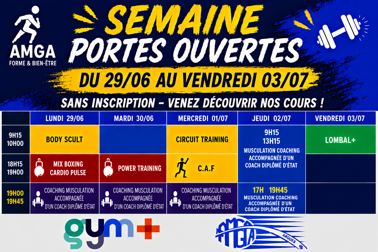 Portes ouvertes de l'AMGA du 29 juin au 4 juillet 2026