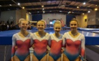 TRAMPOLINE : CHAMPIONNATS DE FRANCE PAR EQUIPE LES ARQUOISES CINQUIEMES